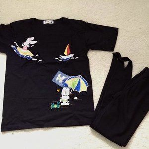 vintage 80s NWOT beach bunny coordinated set